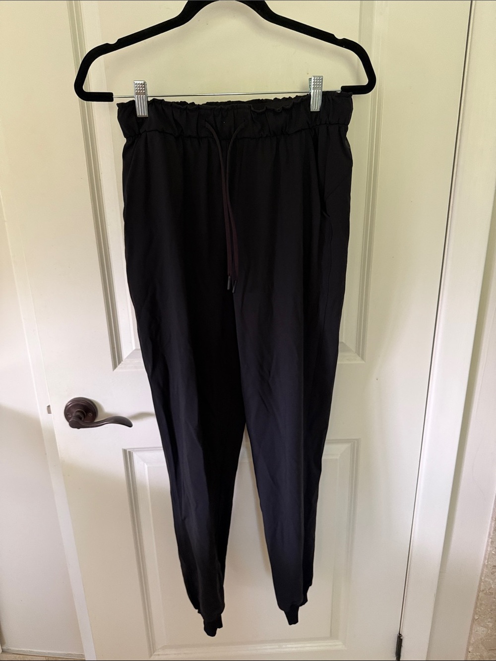 lululemon Black Track Joggers with Drawstring Waist